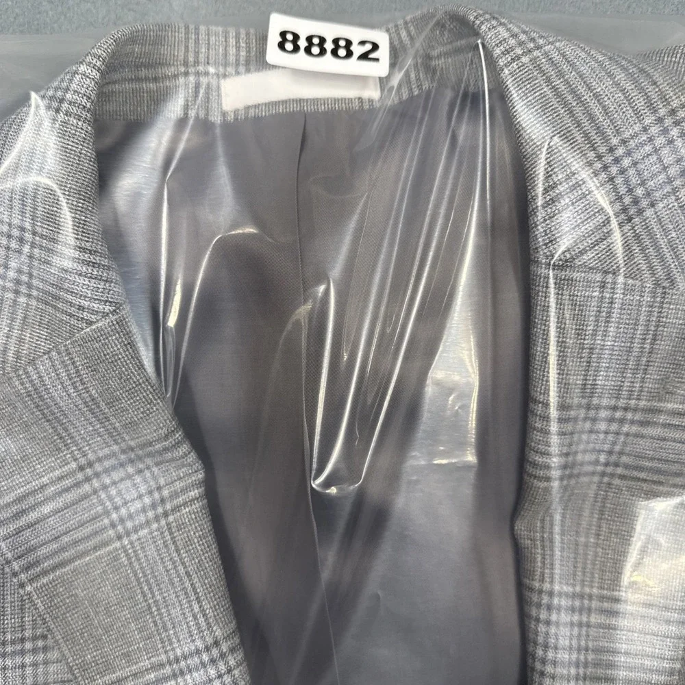 CHAPS Ralph Lauren Men's Gray‎ Glen Plaid Jacket 100% Wool Sport Blazer Size 42L